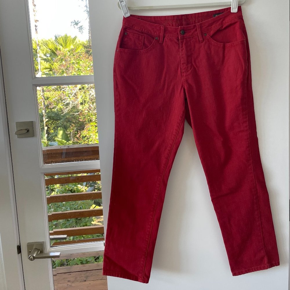 Jag Jeans Mid Rise Slim Ankle‎ Jeans in Rusty Red, Size 12